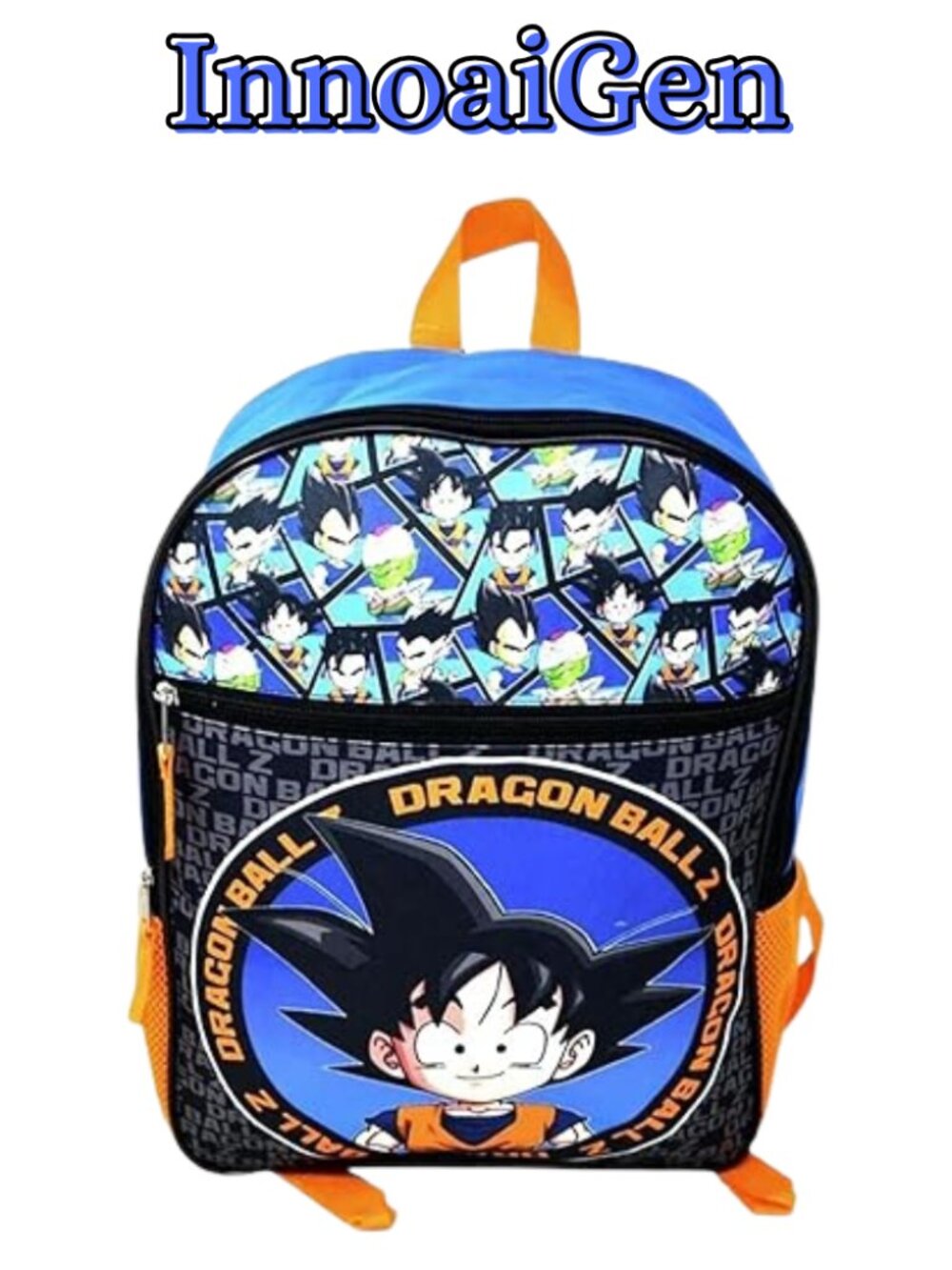 Dragon Ball Z Goku Anime Kids School Backpack Blue Orange Excellent Condition OS